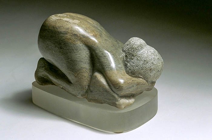 Woman Kneeling Abstract Sculpture