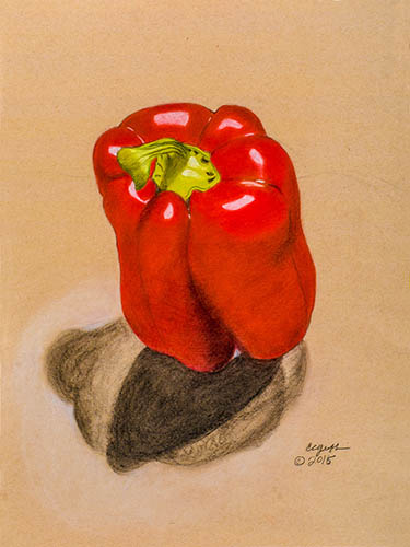 "Red Pepper" Still Life By Carol Griffin